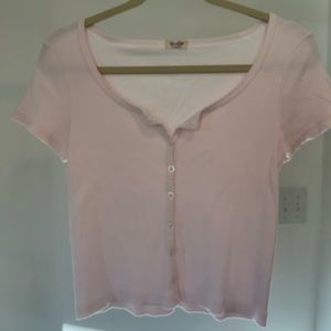 Brandy Melville Pink zelly button up